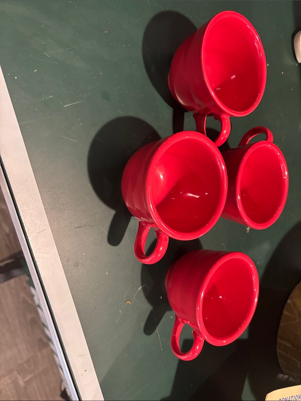 Set of 4 Fiestaware Scarlet cups